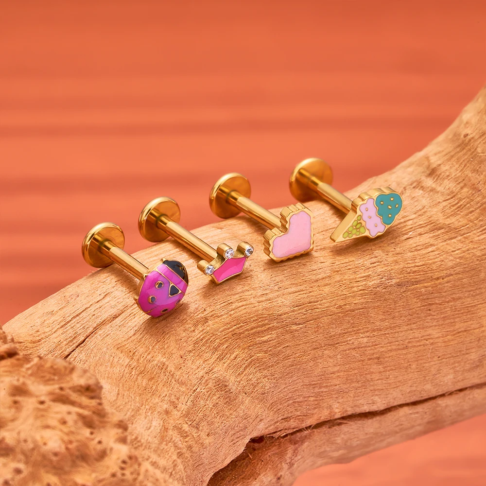 G23 Titanium Threadless Pierci - Body Jewelry Threadless ulasan dan harga