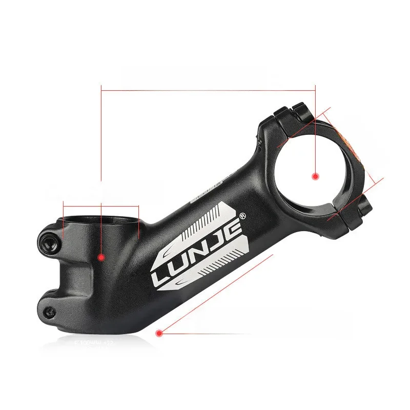 AliExpress LUNJE Ultralight Bicycle Power Stem 10°/17°/25°/35° MTB Road Bike Stem 31.8 Aluminium Alloy Handlebar Stem 60/60/70/80/90/100/110mm
