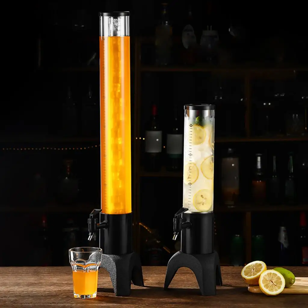 Dispensador de torre Mimosa de 3L, dispensador de cerveza de mesa versátil para fiestas, Bar, zumo, restaurantes al aire libre, torre de bebidas