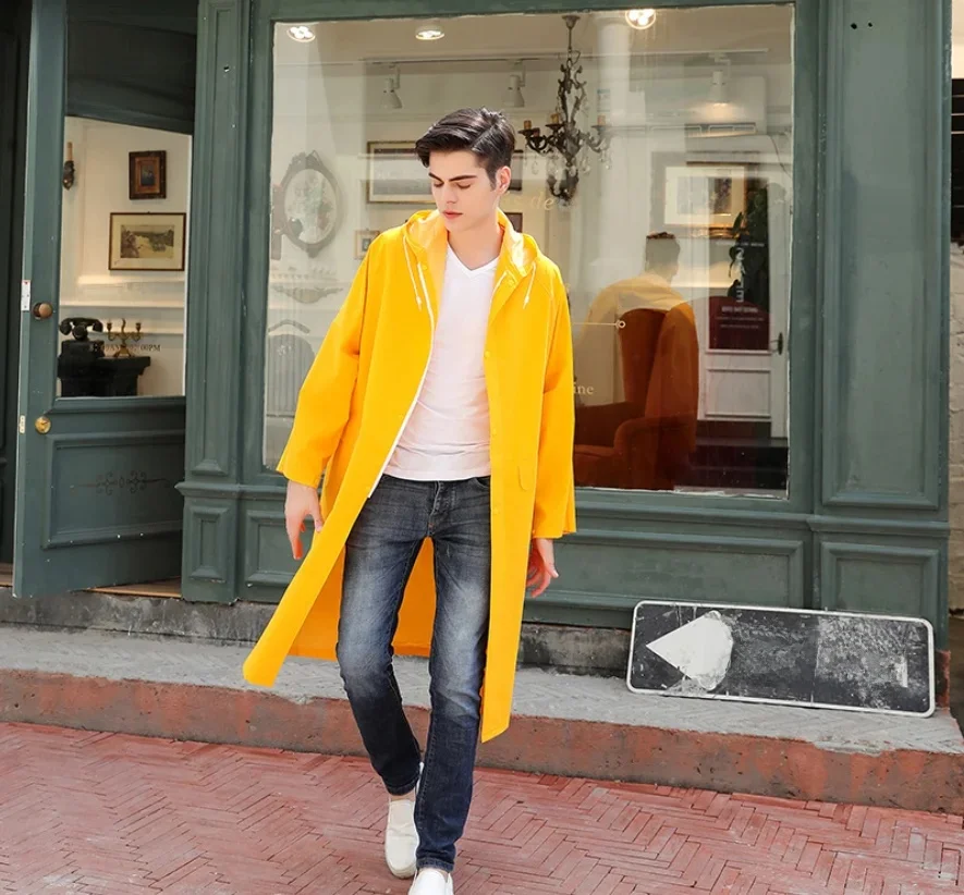 AliExpress PVC Thickness Adult Raincoat Yellow Bicycle Rainwear Poncho Waterproof Vetement De Pluie Homme