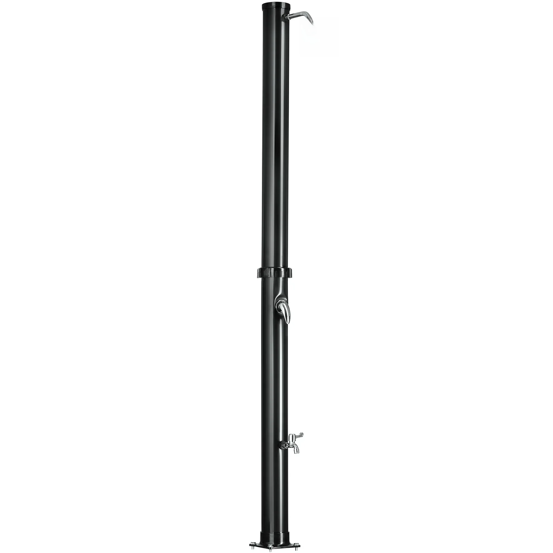 Tectake - Ducha solar Tinto 20 L | Ducha solar exterior respetuosa con el medio ambiente | Estructura resistente a la corrosión, a las altas temperaturas y a los rayos UVA | Alcachofa redonda con