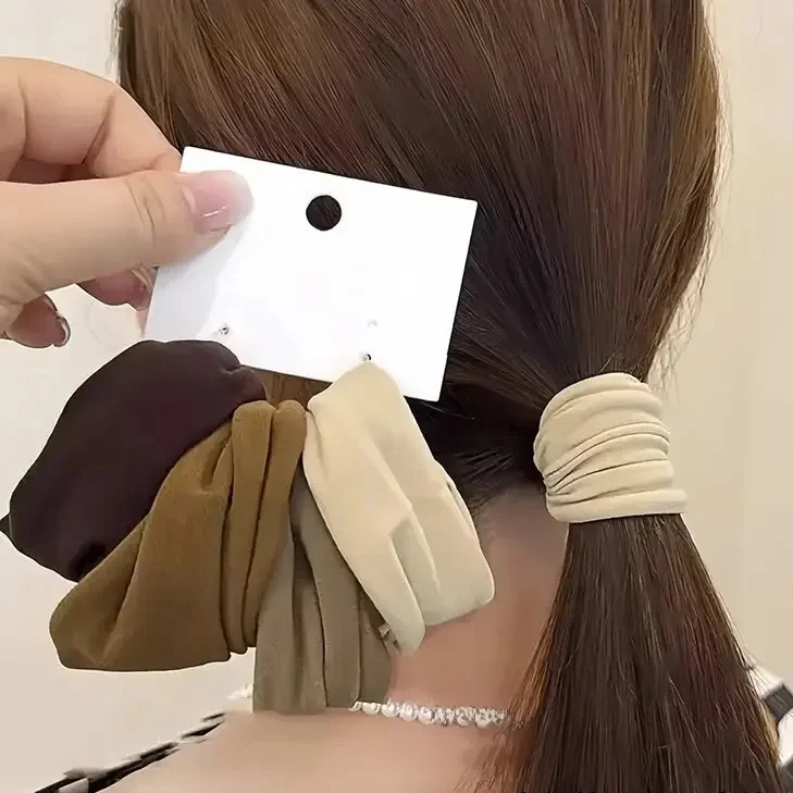 4 ensemble solide élargir épaissir bandeau de cheveux cordes femmes élastique pour queue de cheval cheveux cravate chouchous bandes de caoutchouc corée mode cheveux accessoires