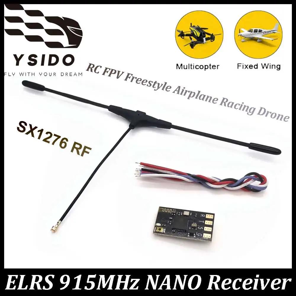 

ELRS 915 МГц EXPRESSLRS Nano дальний приемник с антенной Т-типа для RC FPV фристайл самолета гоночный дрон обновленные детали