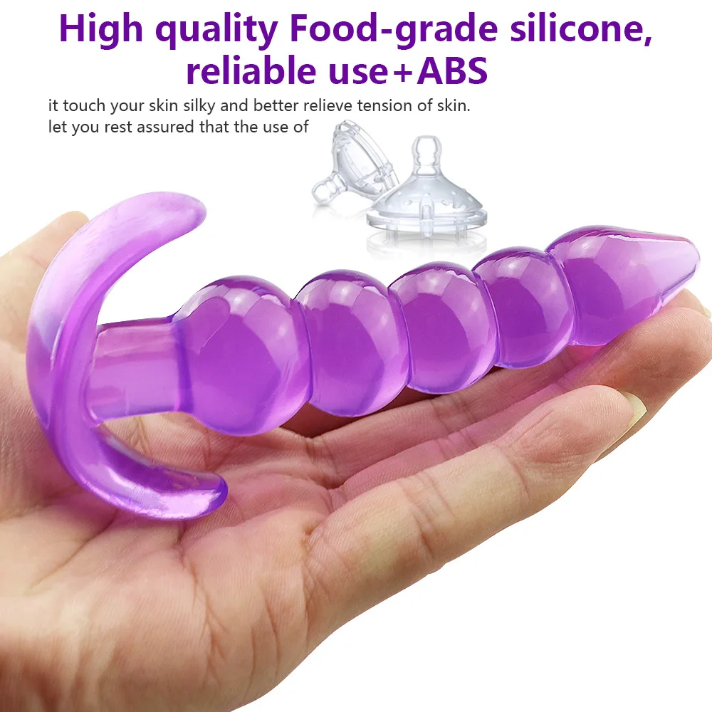 Soft Silicone Anal Plugs Anal Beads Dildo Butt Plug Prostate Massage Unisex Sexy Stopper Adult Sex Toy for Men Women Adult Games