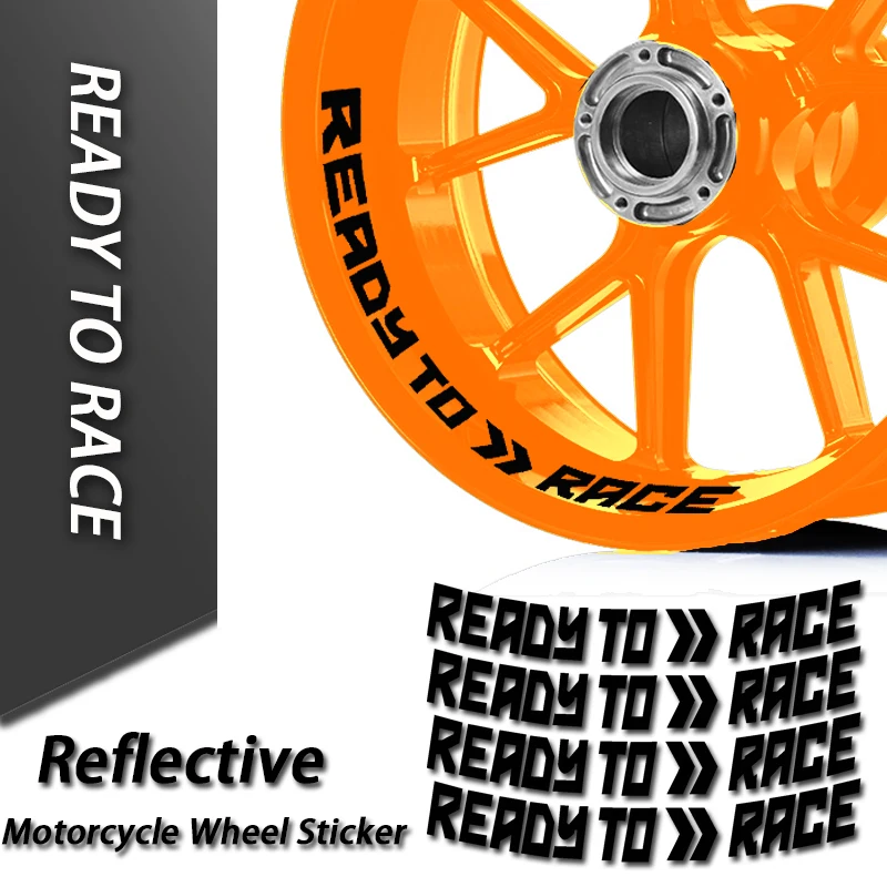 For KTM Adv Duke 390 690 790 890 1190 Rc 1290 Adventure Reflective Motorcycle Wheel Sticker Rim Decals READY TO RACE Accessories