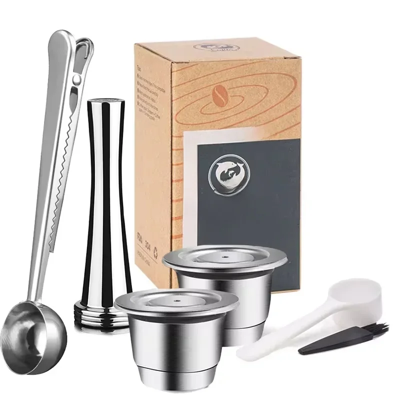 Wiederverwendbare Nespresso-Kaffeekapseln, Tasse, Edelstahl, nachfüllbare Kaffeekapsel, Nachfüllfilter, Kaffeegeschirr