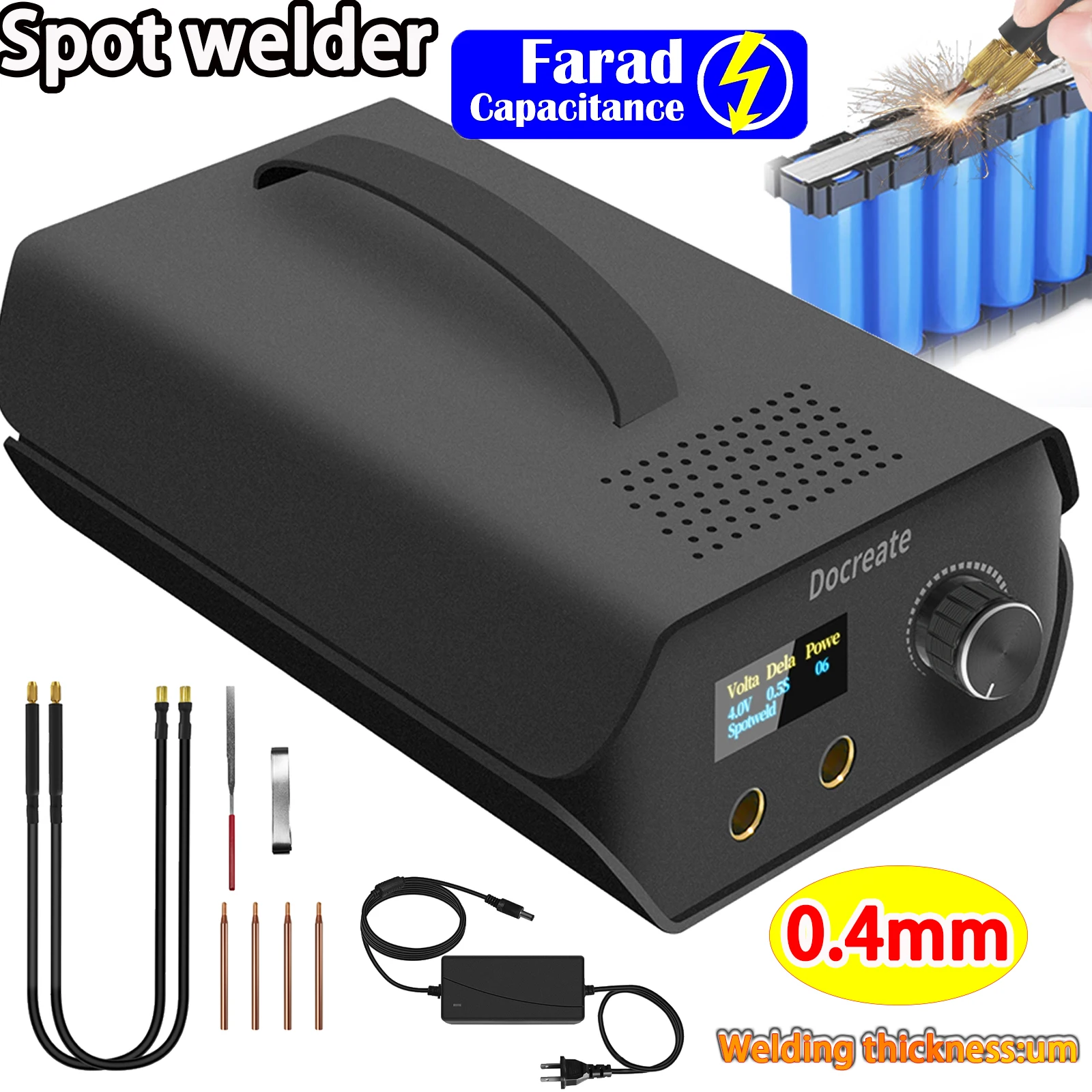 0.3 millimetri Saldatore a punti Nichel Saldatore a punti portatile Farad condensatore FAI DA TE