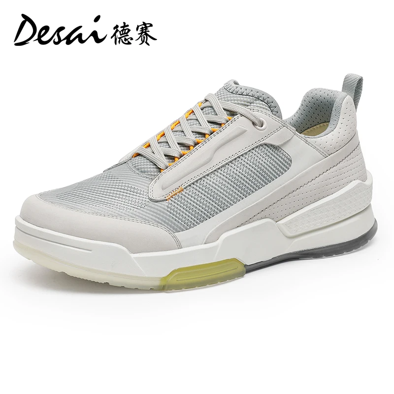 

Desai Summer New Sports and Leisure Mesh Shoes Men's Thin Genuine Leather Mesh Surface Breathable Shoes DS20211