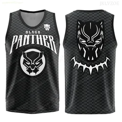 Black Panther Tank Top Marvel Basketball Jersey Kids Men Boys Clothes Children T Shirt Sportwear Uniform Vest Costume