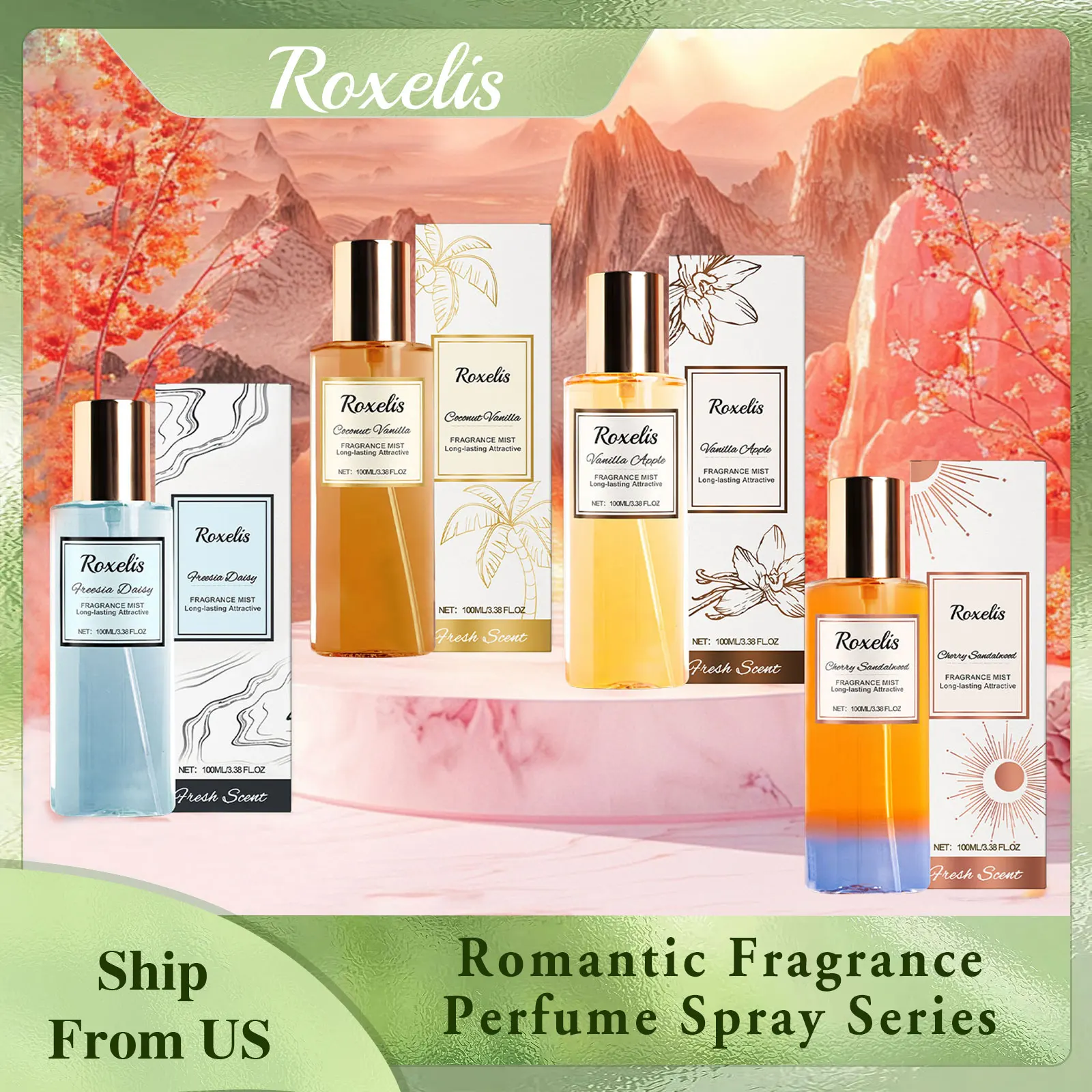 

Roxelis 100ml Romantic Perfume Spray Advanced Elegant Fragrance Pheromone Couple Dating Atmosphere Glamour Lasting Scent Perfume