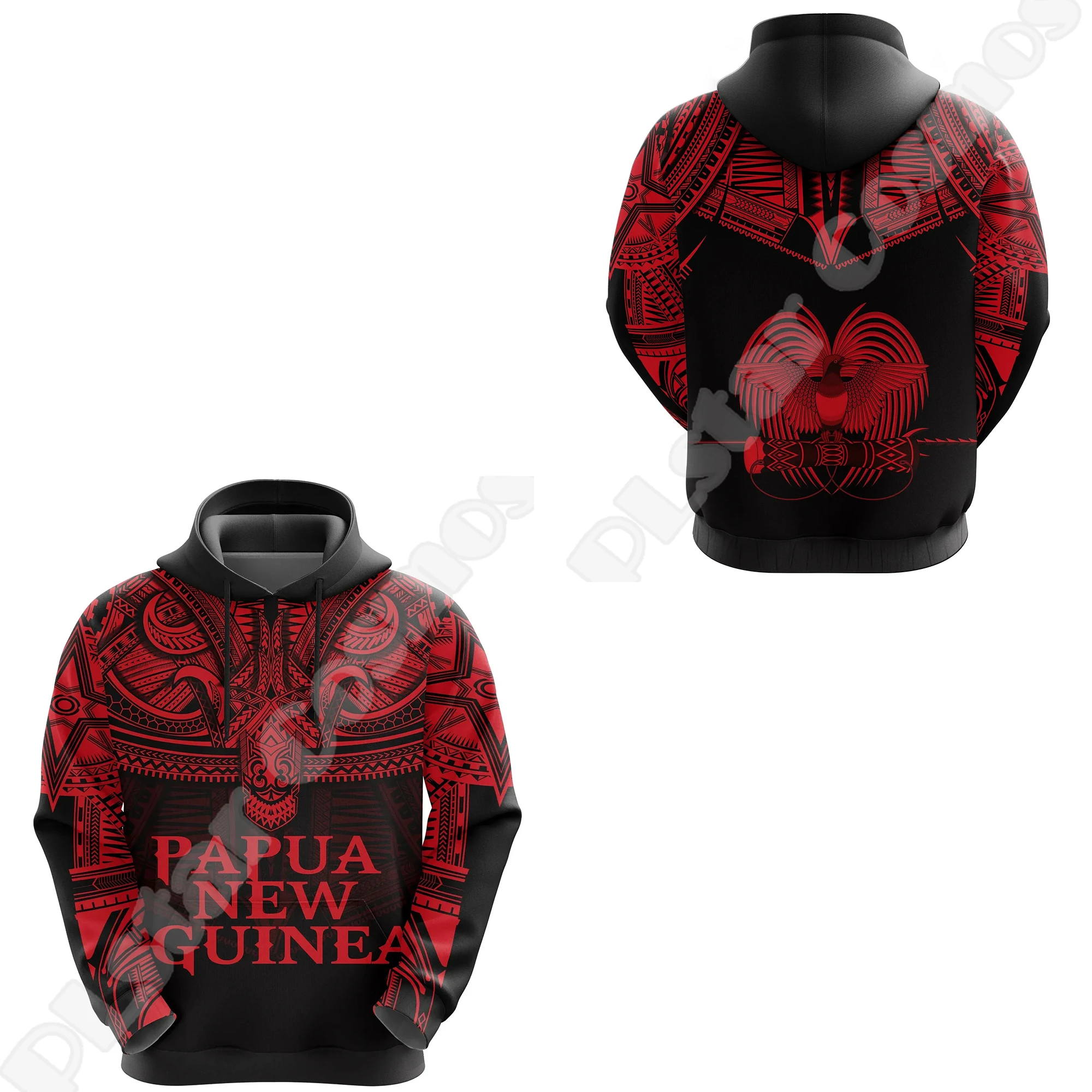 NewFashion Islands Country Flag Papua New Guinea Culture Tribal Tattoo Retro 3DPrint Pullover Harajuku Casual Hoodies Jacket M10