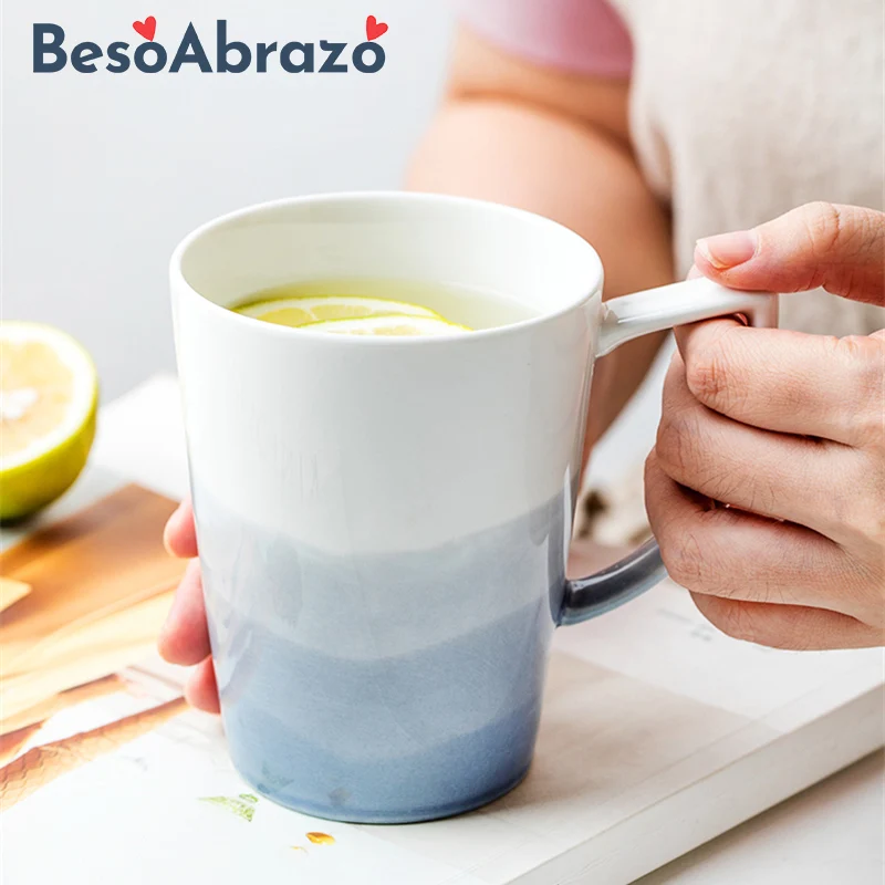 

350ml Increative Nordic Porcelain Coffee Mug Simple Design Morning Breakfast Milk Water Drinking Cup Gift for Women Friends