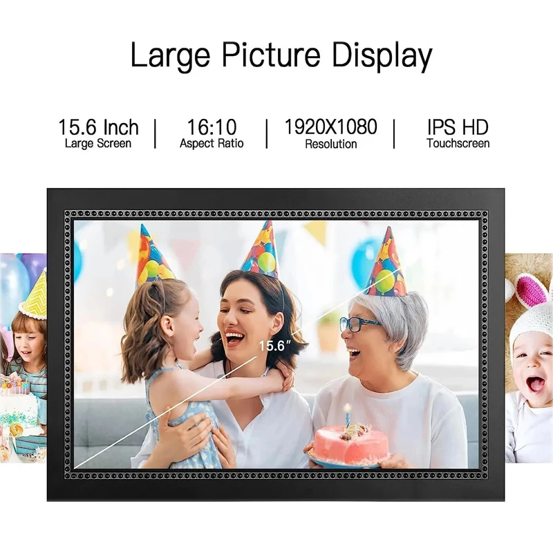 

Digital Picture Frame 15.6 Inch Digital Photo Frame with 1920 * 1080 IPS Full HD 32GB WiFi Smart Frame