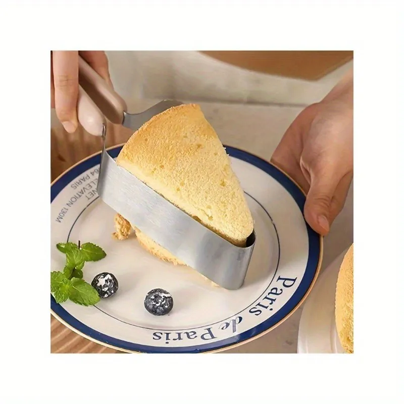 مجموعة قطع الكيك والخادم المصنوعة من الفولاذ المقاوم للصدأ - أداة تقطيع حفلات أعياد الميلاد مع رافع لسهولة تقديم الحلوى