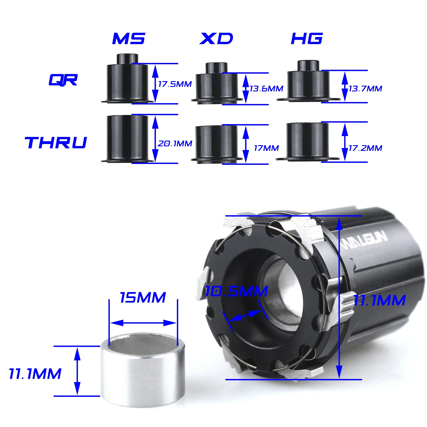 MTB Rear Bike Hub Freehub For MT005 MT006 MT007 MT010 MT039 MT009 Smano HG 11 Speed Bicycle Free Hub Body 4 6 Pawl Hub Adapter