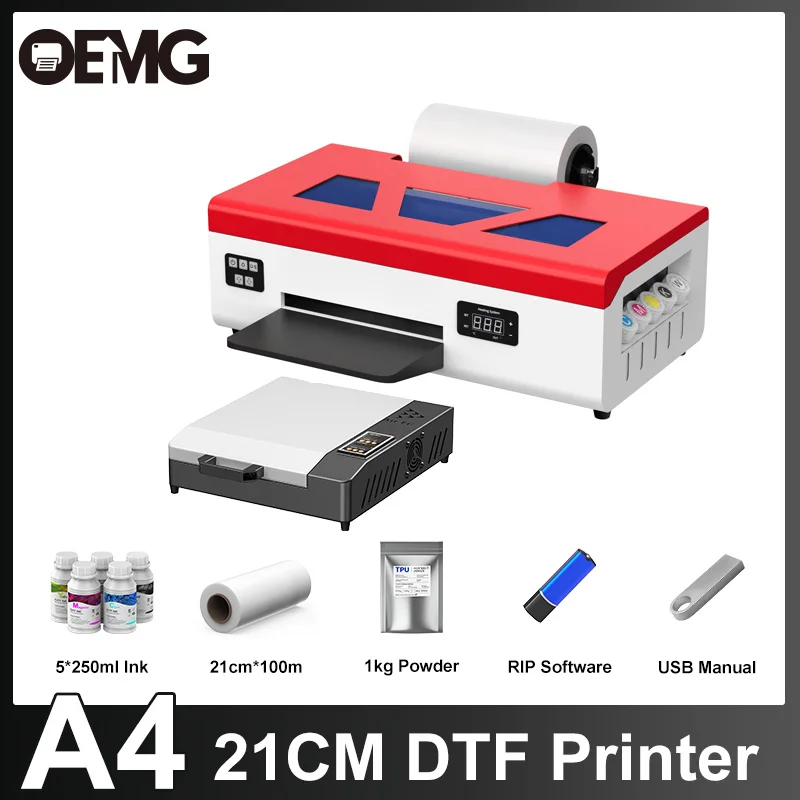 

OEMG для принтера Epson L800 A4 DTF, печатная машина для пленки A4 DTF с принтерами OVEN DTF Inkject для одежды, футболок