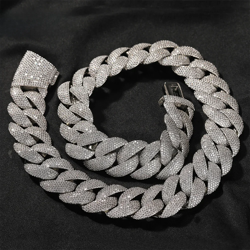 Uwin 24Mm Zware Miami Cubaanse Schakel Kettingen Voor Mannen Iced Out Cz Stenen Bling Armbanden Hiphop Sieraden Voor Cadeau - afbeelding 2