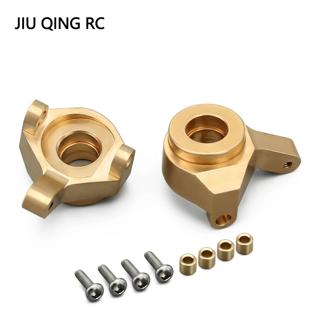 2 Pcs Brass Weighted Steering Cup Brass Steering Knuckle Kit For Axial SCX24 90081 RC Car Upgrade Parts Accessories