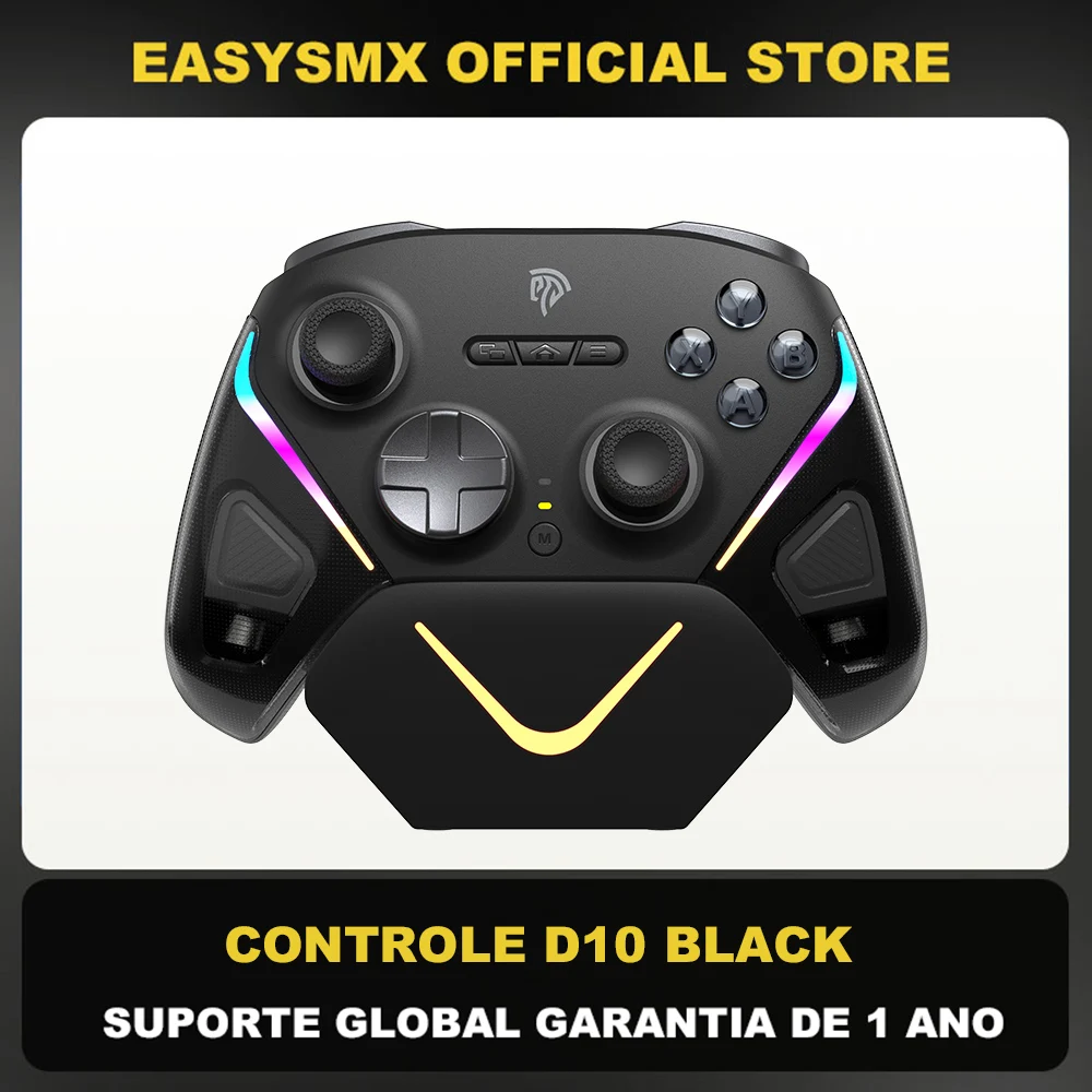 EasySMX D10 Wireless Gamepad Bluetooth Game Controller Compatible with PC/Switch/Phone/Steam, TMR Sticks, Charging Dock