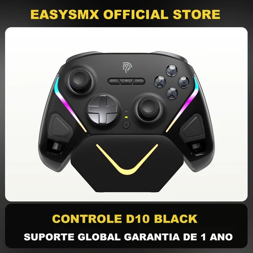 EasySMX D10 Gamepad inalámbrico Bluetooth controlador de juego Compatible con PC/Switch/teléfono/Steam, TMR Sticks, base de carga
