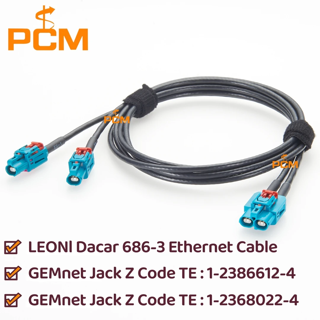 

GEMnet Dual Port Jack 1-2386612-4 to Double Single Female 1-2368022-4 Z Code Connector LiDAR Splitter Automotive Ethernet Cable