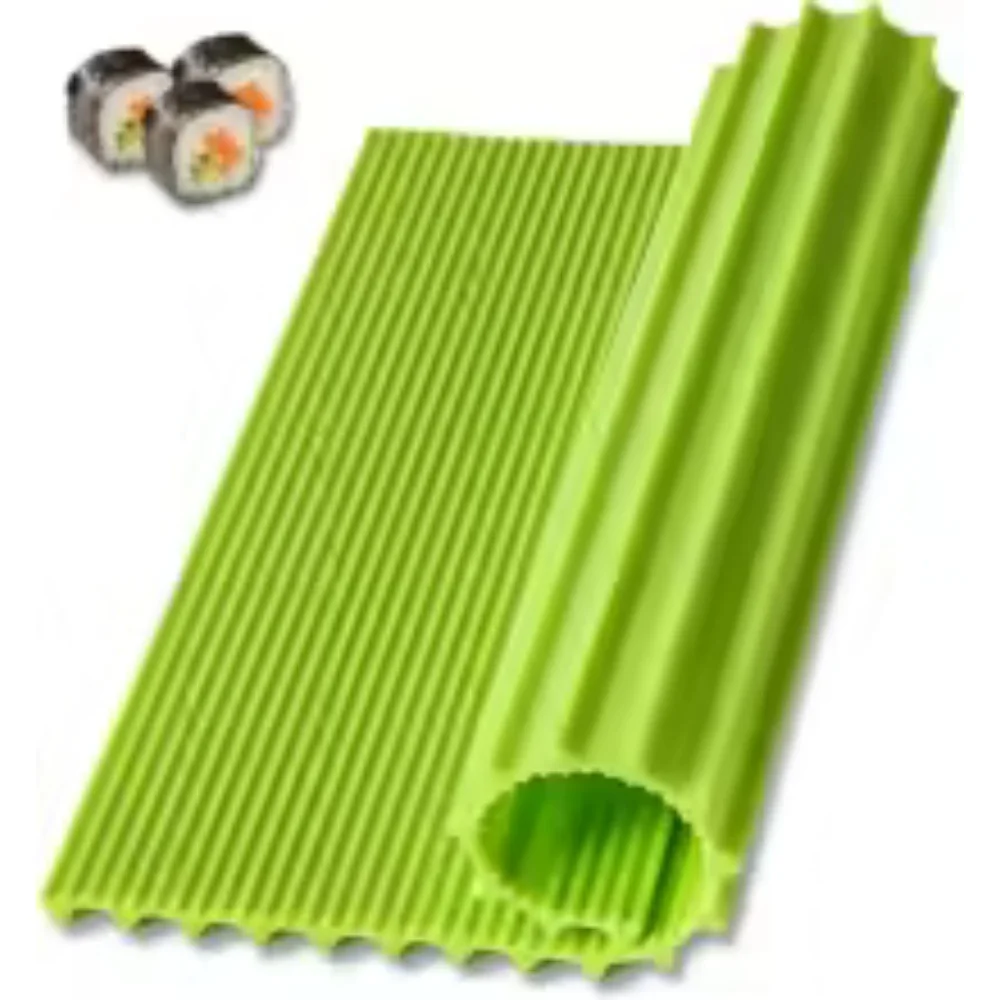 Estera de silicona de alta calidad para hacer sushi, estera de rollo de sushi de cocina, estera de rollo de sushi para principiantes, niños de sushi, japonesa antiadherente