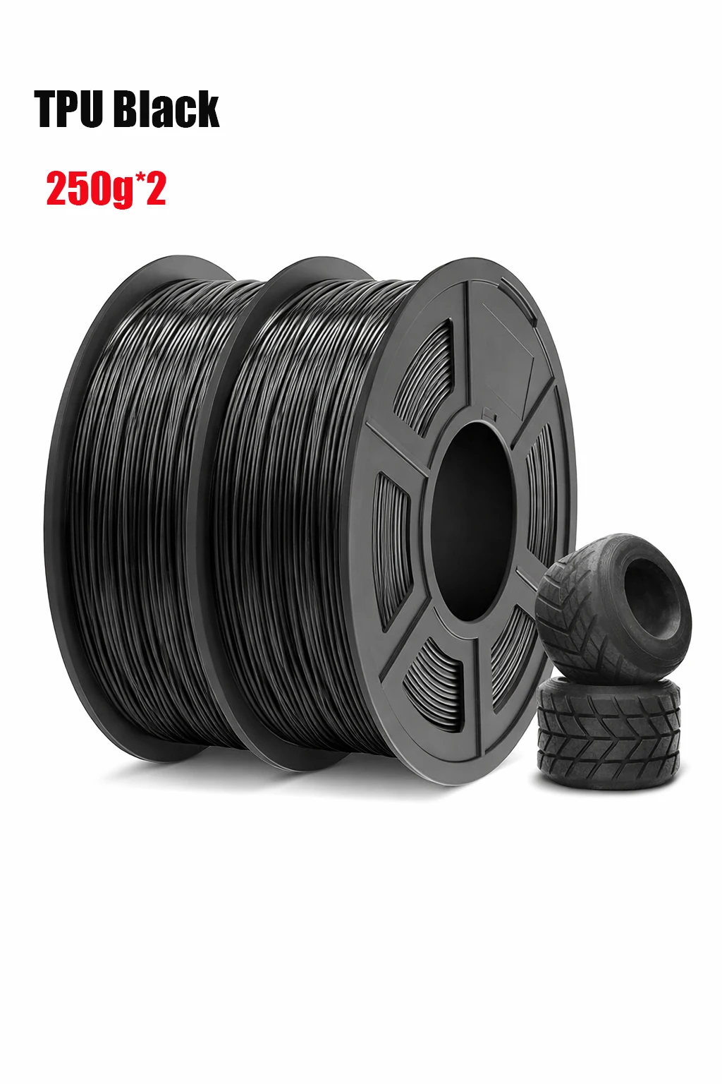 Blauw TPU-filament 1,75 mm flexibel 3D-printerfilament met Shore-hardheid 95A, sterke elasticiteit en slijtvastheid 250G