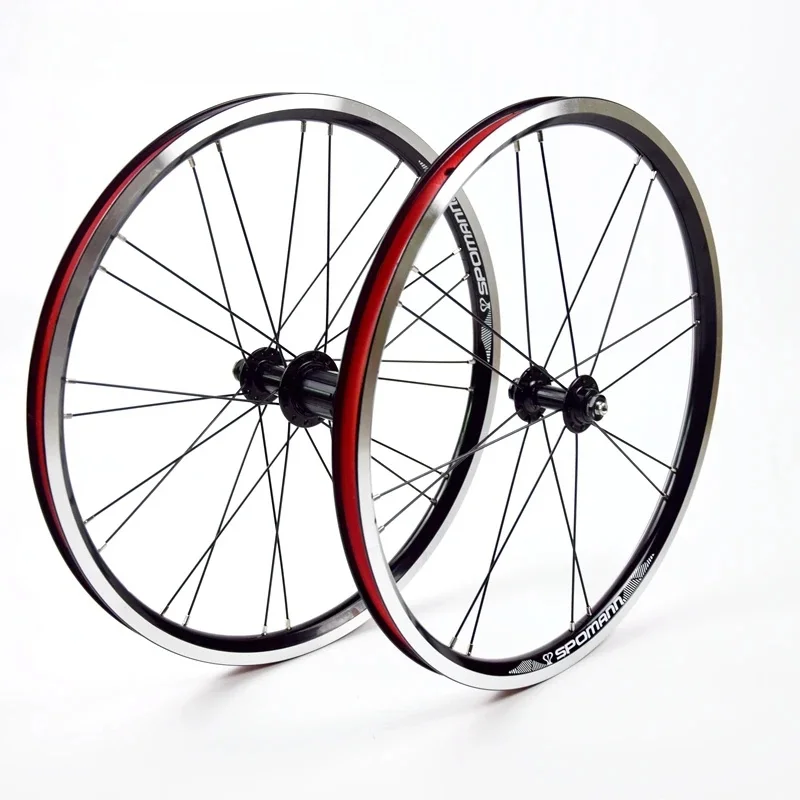 AliExpress SPOMANN 20 inch 406mm Folding small wheels bike alloy V brake BMX bicycle clincher rims wheelset MTB 20er