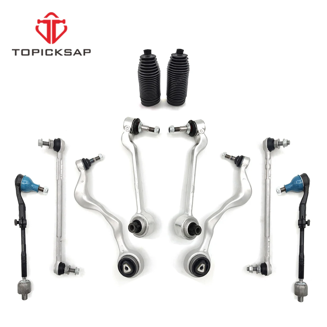 TOPICKSAP Front Lower Control Arm Sway Bar Link Tie Rod Assembly Kit for BMW 3 Series E90 E91 E92 E93 E82 E88 2006 2007 - 2013