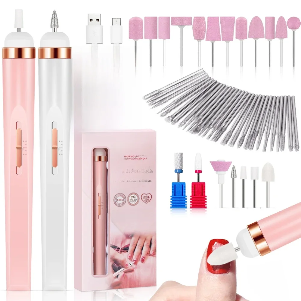 Elektrische Nagelbohrmaschine, professionelle Nagelbohrmaschine für Gel-Nagellack, wiederaufladbar, tragbar, Nagelfeile, Maniküre-Werkzeug