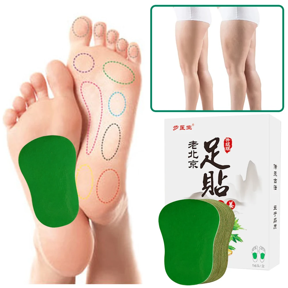 Wormwood Ginger Heating Foot Paste Food Pads Deep Cleaning Relieves Fatigue Detoxification Foot Care Paste Foot Help Sleep 16pcs