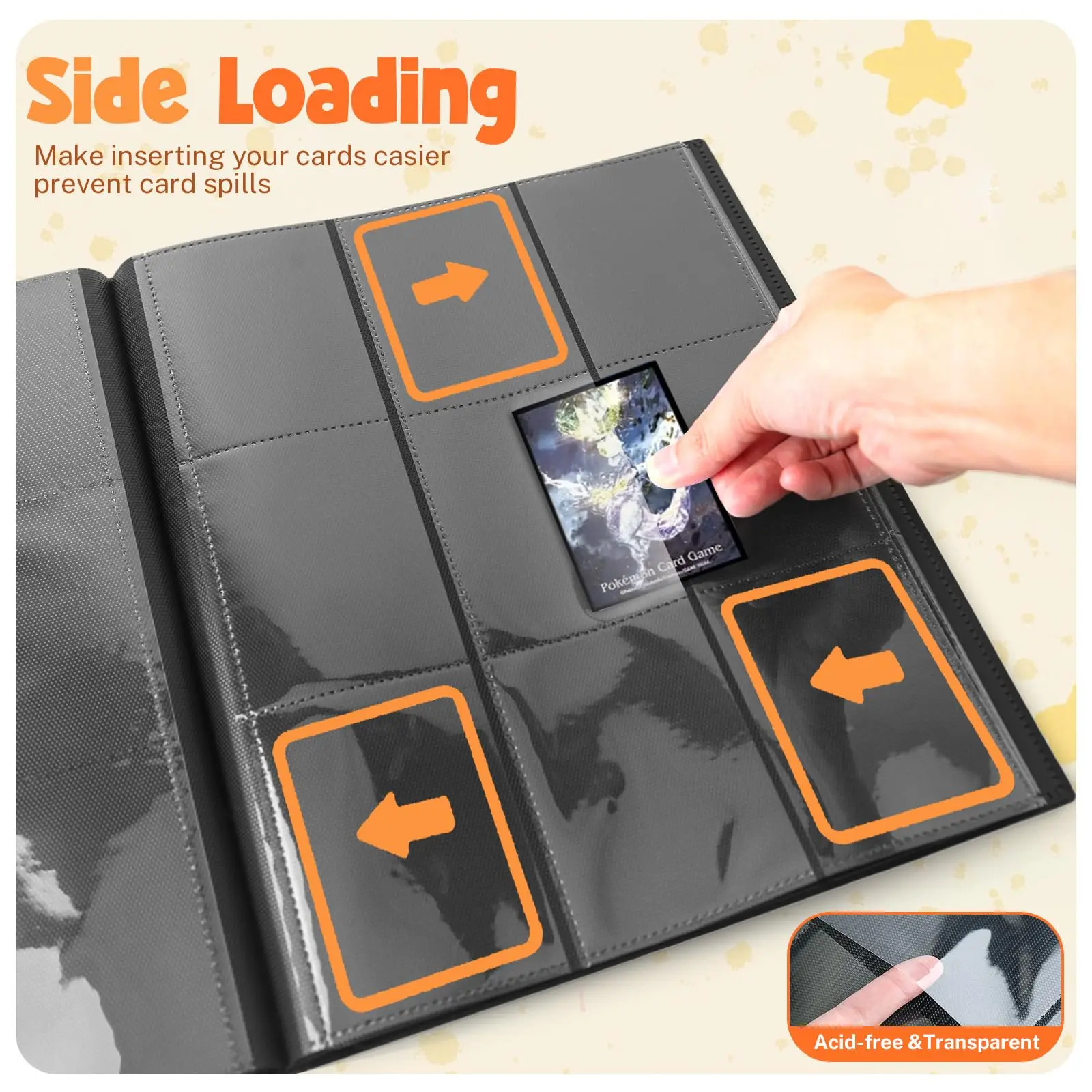 Tofficu Trading Card Binder: Protective Card Holder Album for Sports, Anime & Business Collectors