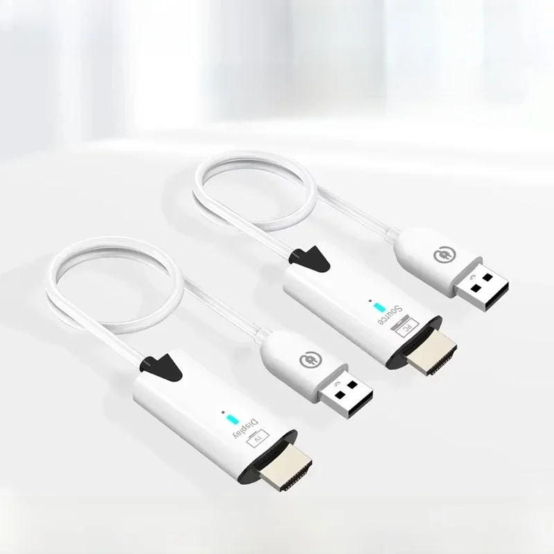 Transmetteur et récepteur vidéo sans fil 30m, extension Compatible HDMI, adaptateur d'affichage, câble miroir d'écran pour appareil photo PC vers TV