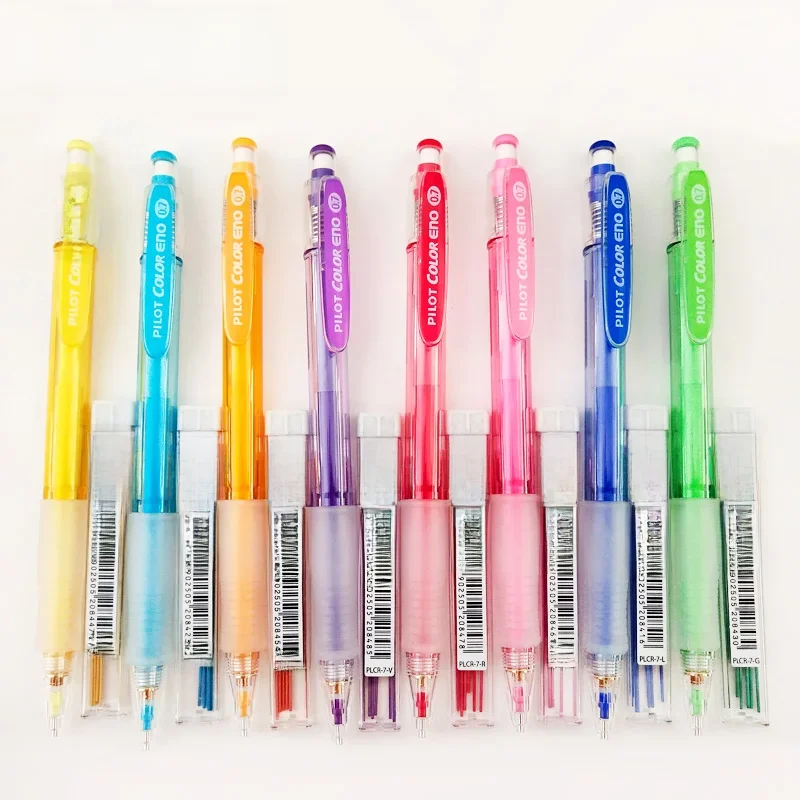 8 Pilot Color Eno Ołówek automatyczny HCR-197 Zestaw zmazywalnych ołówków 0,7 mm z kolorowymi wkładami do artykułów biurowych/szkolnych Artykuły papiernicze — zdjęcie produktu 7