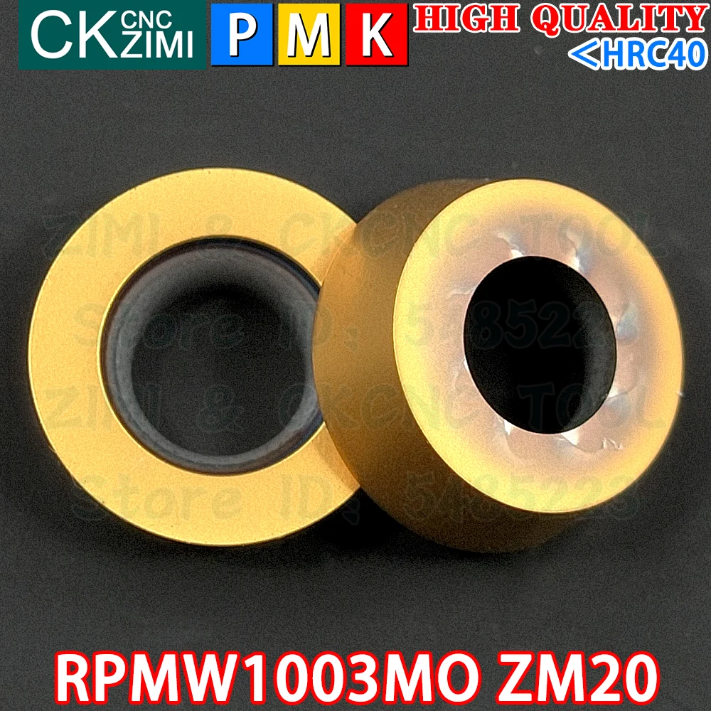 RPMW1003MO ZM20 RPMW 1003 MO ZM20 R5 Insertos de carburo Insertos de fresado redondos Fresado frontal Herramientas intercambiables Herramientas de torno de metal CNC Para Acero Acero Inoxidable