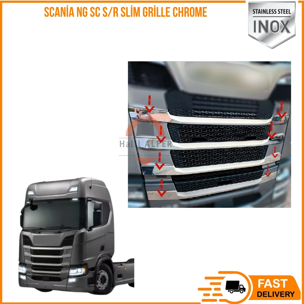 For Scania Ng Sc S/R Slim Grille Chrome happy truck parts high quality satisfaction fast shipping