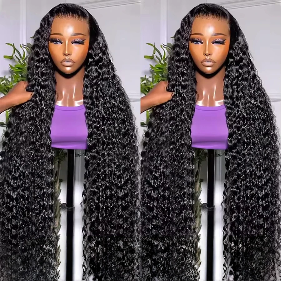 Perruques de cheveux humains brésiliens Bling Hair 200% 13x4 Lace Frontal Deep Wave 13x6 pré-épilées Kinky Curly Remy 4x4 HD Lace Closure pour femmes