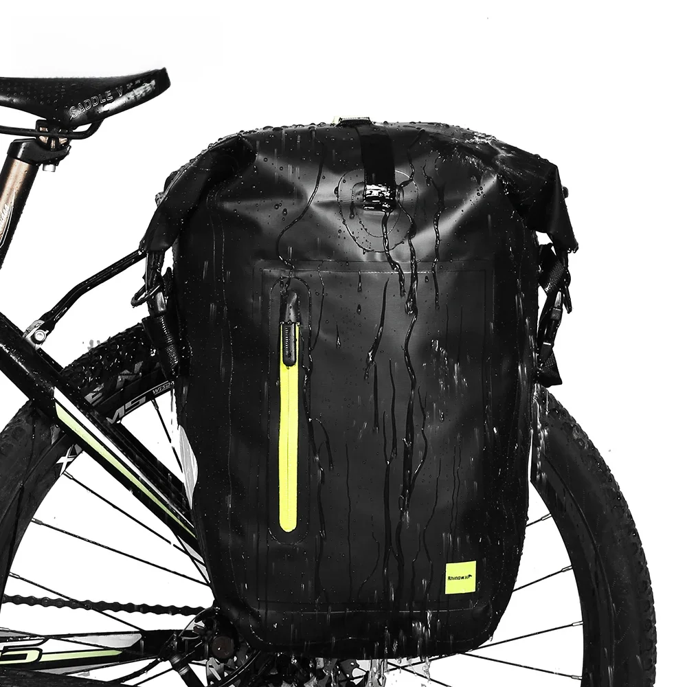 AliExpress Rhinowalk Bike Pannier Bag Waterproof 25L Bicycle Luggage Saddle Bags For MTB Road Bike Cycling Travel Shoulder Bag Accessories