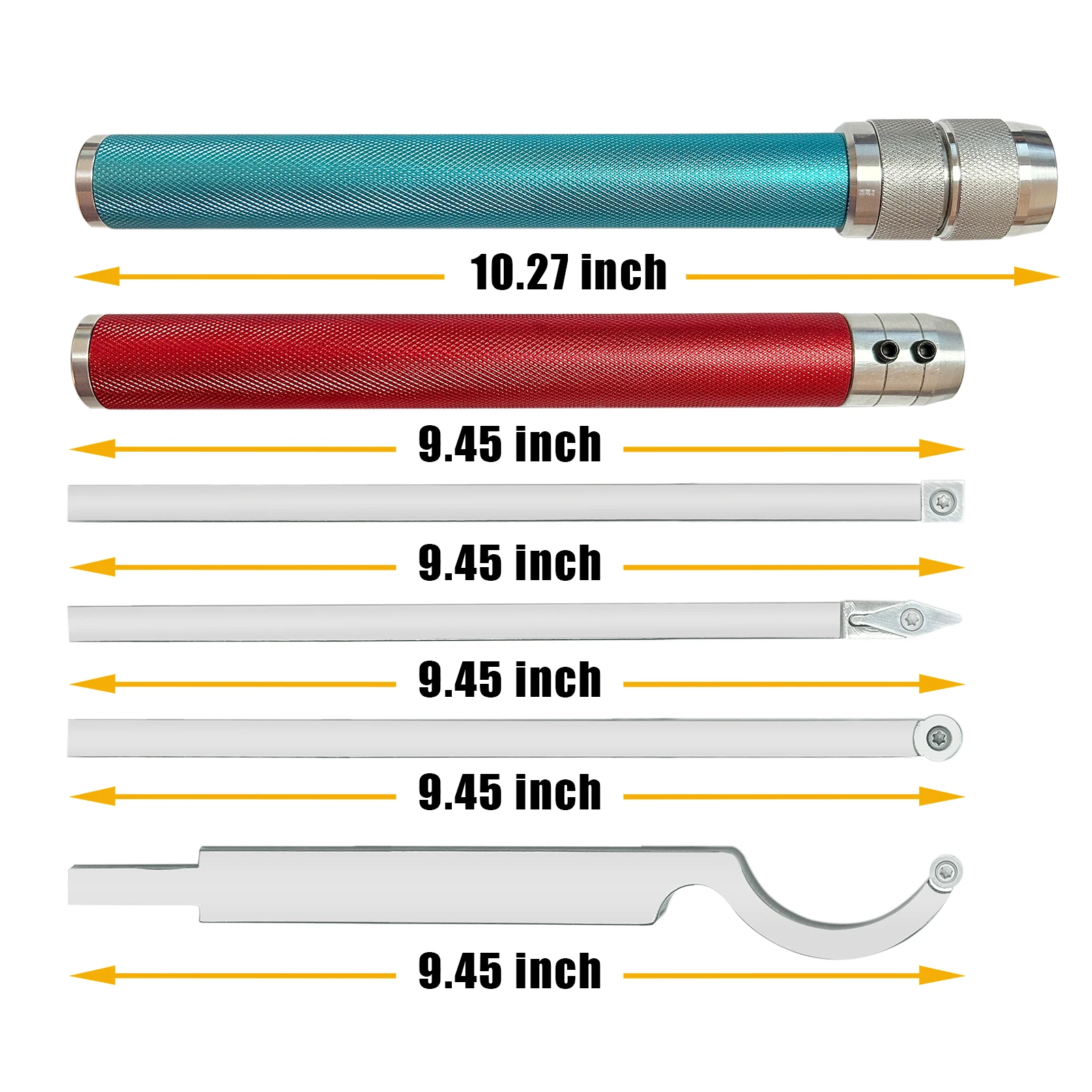 FOXBC Carbide Wood Turning Tools Full Size Quick Replacement Rougher Finisher Detailer Swan Neck Hollowing Tools for Woodturning