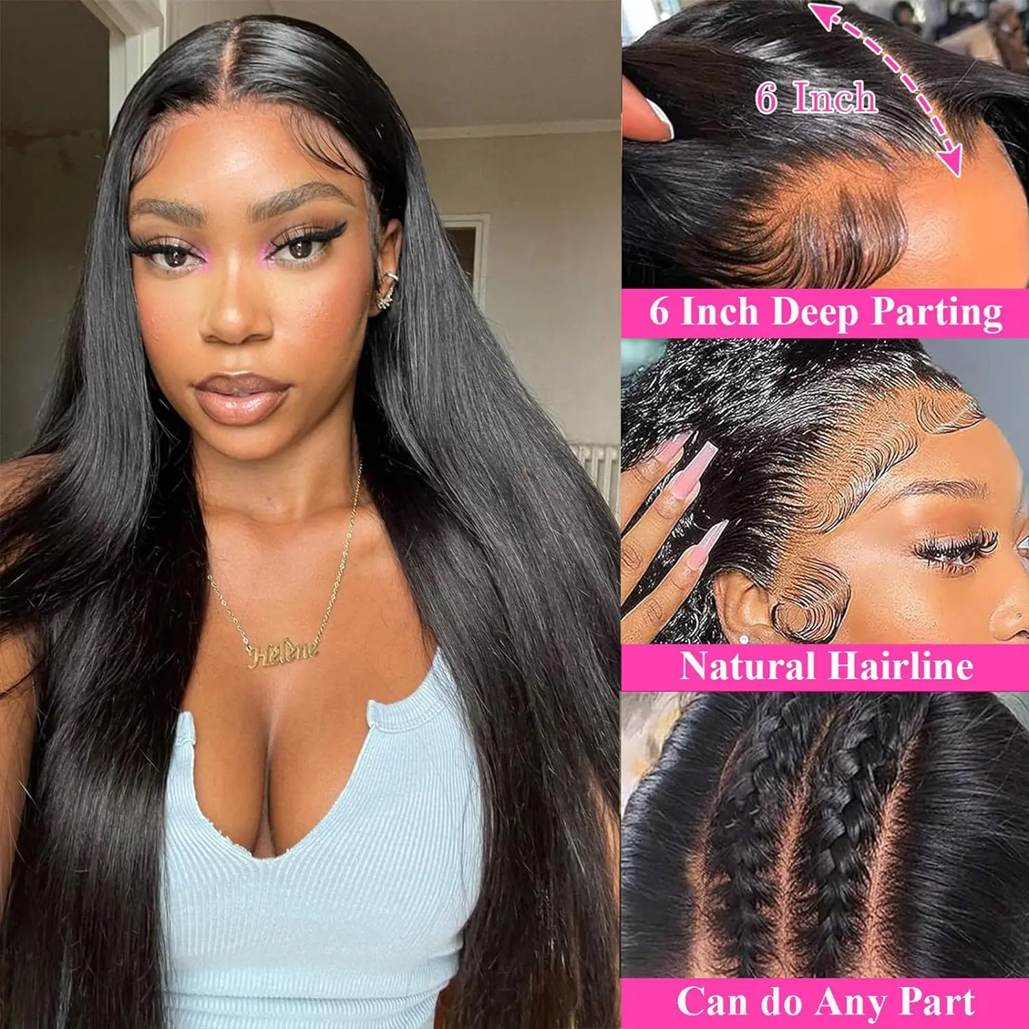 Straight Lace Front Wigs Human Hair Wig 40 inch 13x4 Hd Transparent Lace Frontal Wigs 180 Density Long Glueless Wigs for Choice