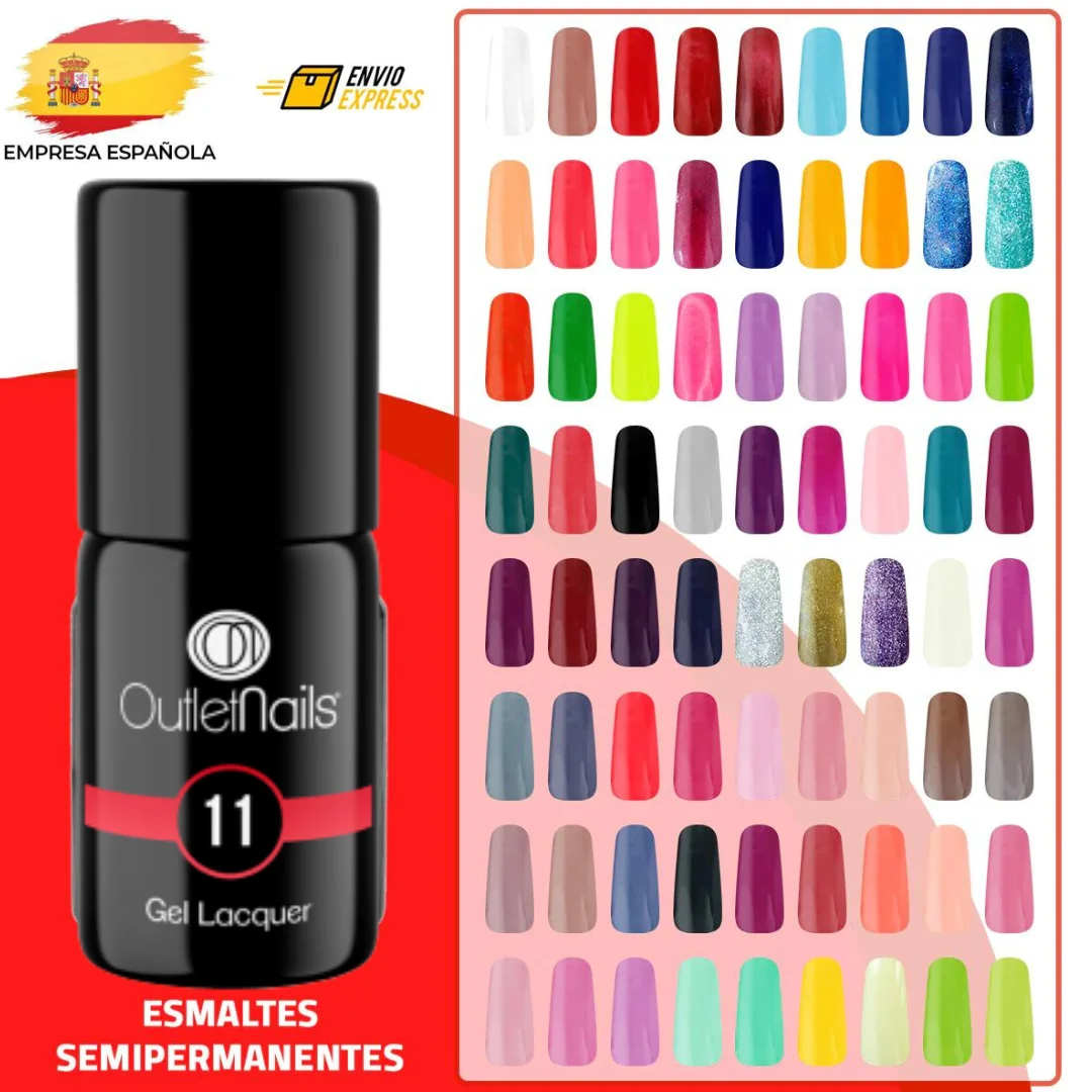 UV/Outlet LED semi-permanent nail polish Gel Lacquer 11ml | Made in Spain