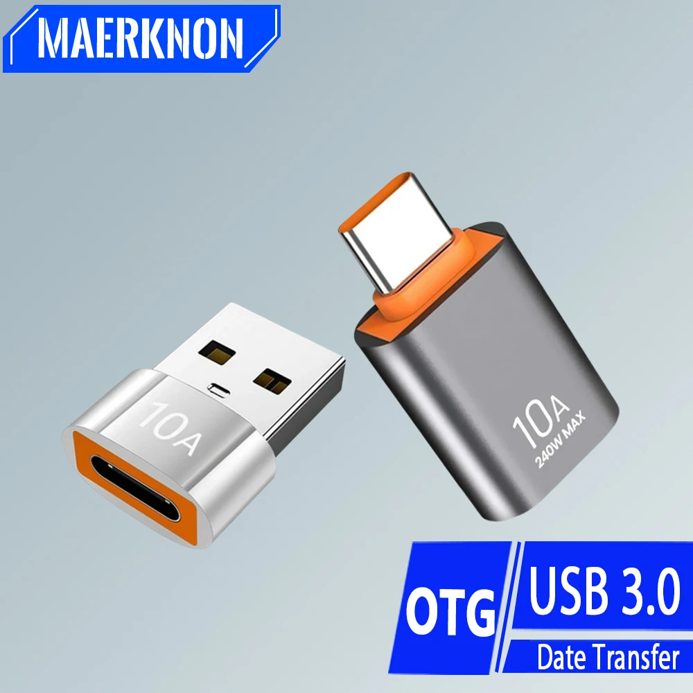 Elough 10A OTG USB 3.0 To Type C Adapter USB C Male To USB Female Converter Fast Charging OTG For Macbook Laptop Xiaomi Samsung