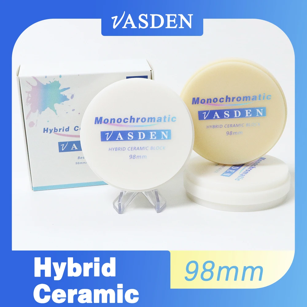 Imagem -02 - Vasden Hybrid Ceramic Disc Blocos de Resina Monocromática-composite para Aplicação Dental Cad Cam