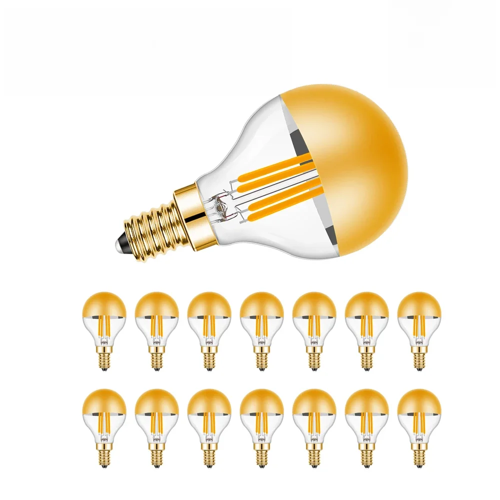 G45 Edison LED ampoule à Filament E12 E14 4W Dimmable 110V 220V Globe Top or blanc chaud miroir lumière suspension lampe décoration de la maison Source