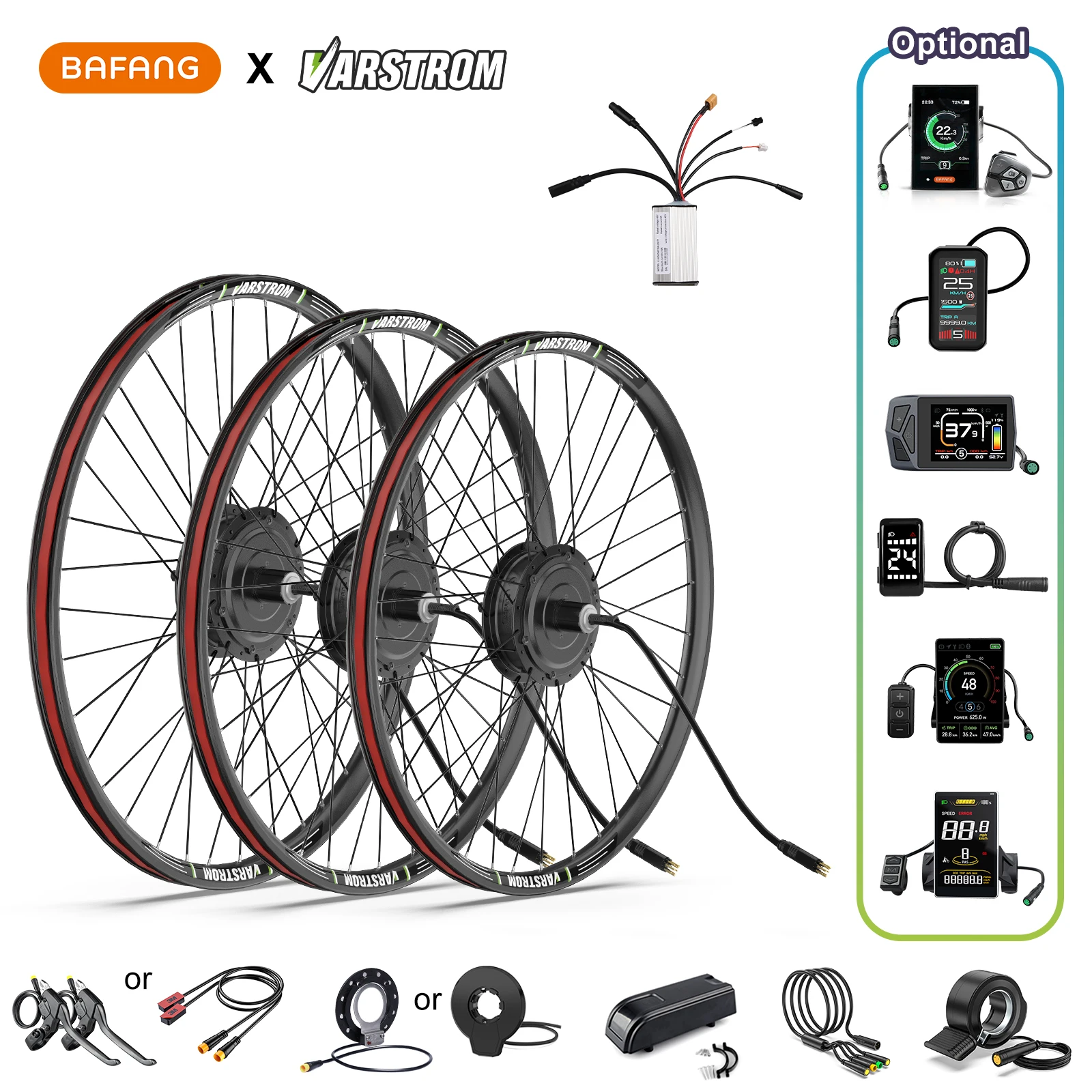 Bafang 48V 500W silnik piasty tylnej i przedniej napęd G020 hamulec tarczowy 8fun H400B kit eBike 26" 27.5 28 29 cali 700C silnik koła roweru elektrycznego zestaw do konwersji z wyświetlaczem DZ40