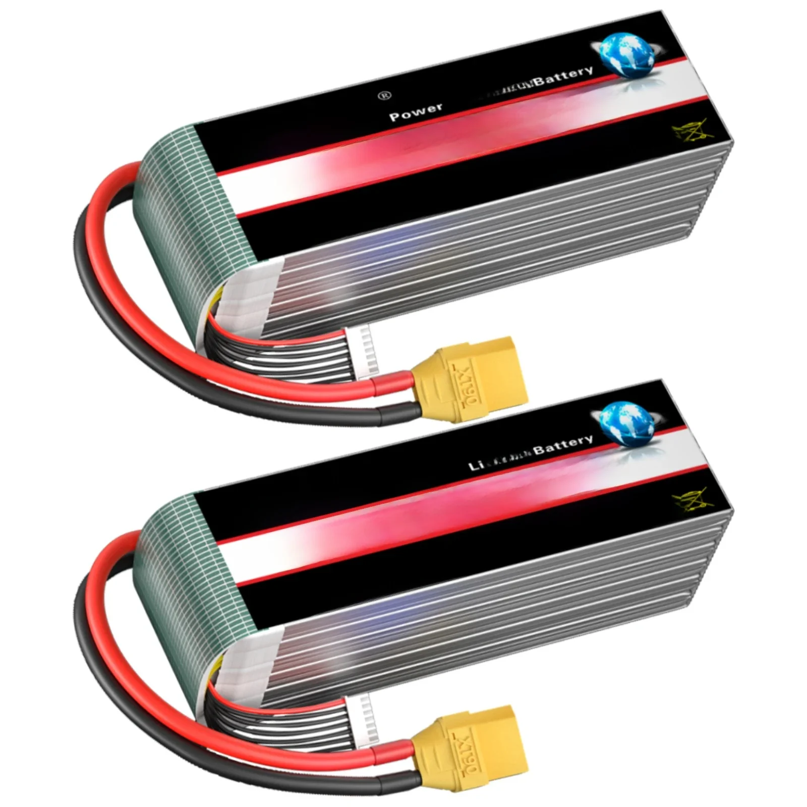 2PCS HRB 22.2v 5000mah 6000mah 4000mah 3300mah 6S Lipo Batterij 50C 60C Met XT60 XT90 EC5 Connector voor RC vliegtuig helikopter - afbeelding 2