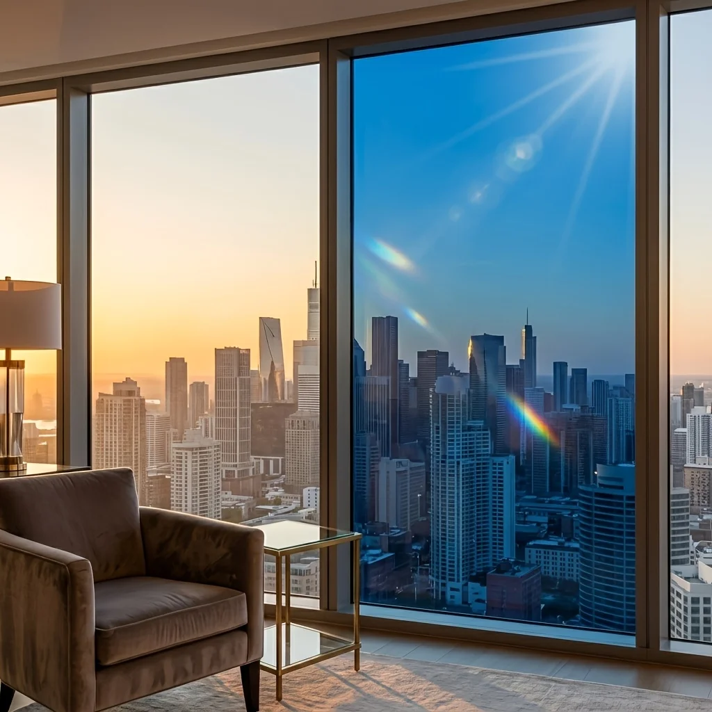 Large Size One Way Privacy Window Film Sun Block Heat Control Self Adhesive Static Cling for Home Office Glass