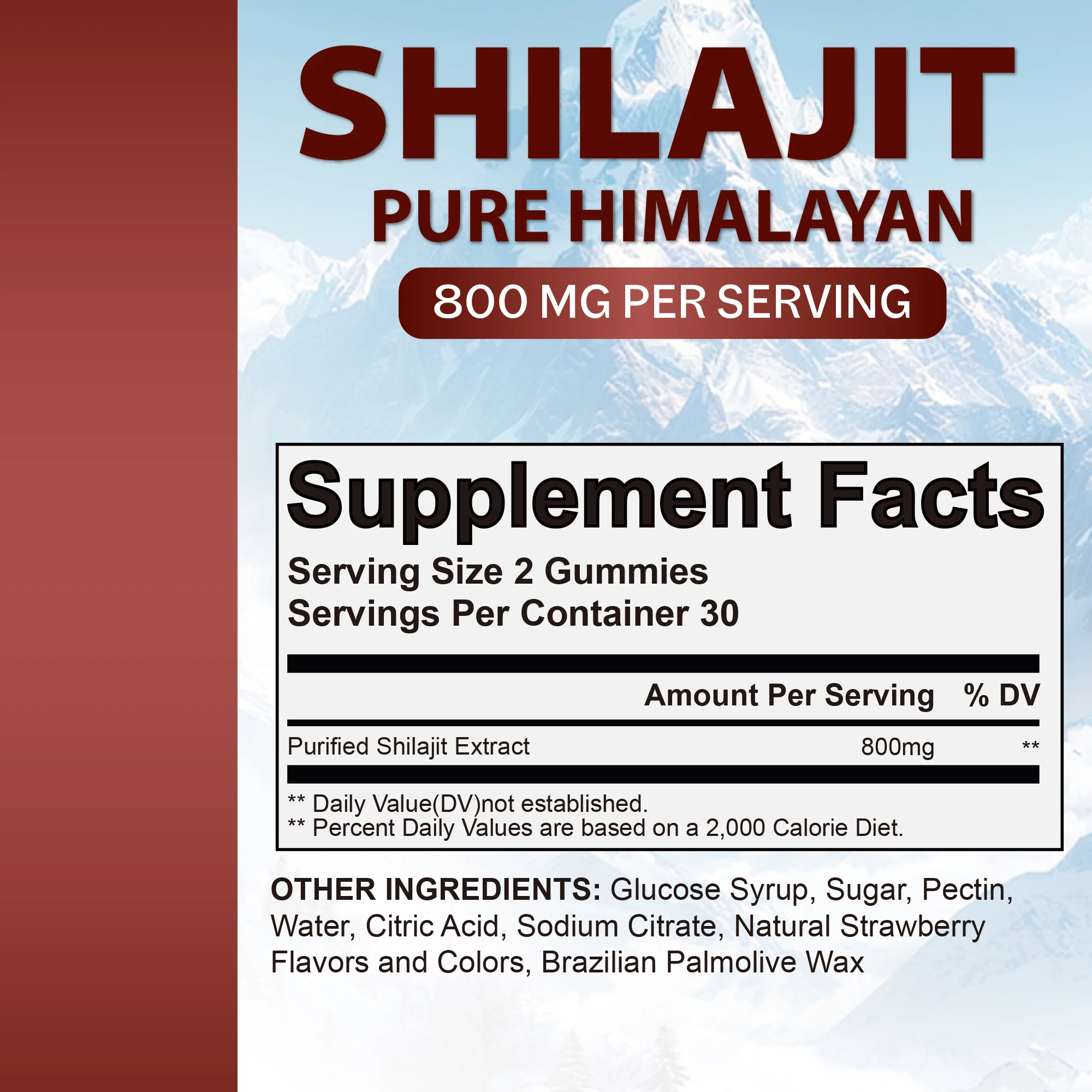 Shilajit Gummies - Relieve Stress, Increase Energy Levels and Endurance, Support Cognitive Function - 60 Gummies