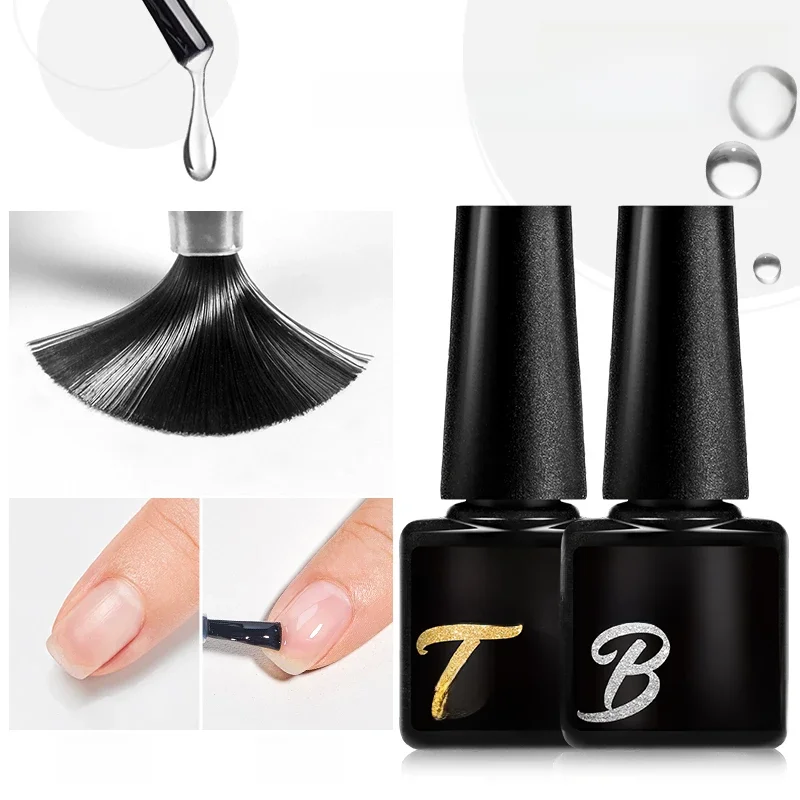 MTSSII 7ml Base Gel vernis à ongles couleur vive Semi Permanent tremper UV LED Nail Art pas d'essuyage couche de finition Nail Art Gel pour manucure