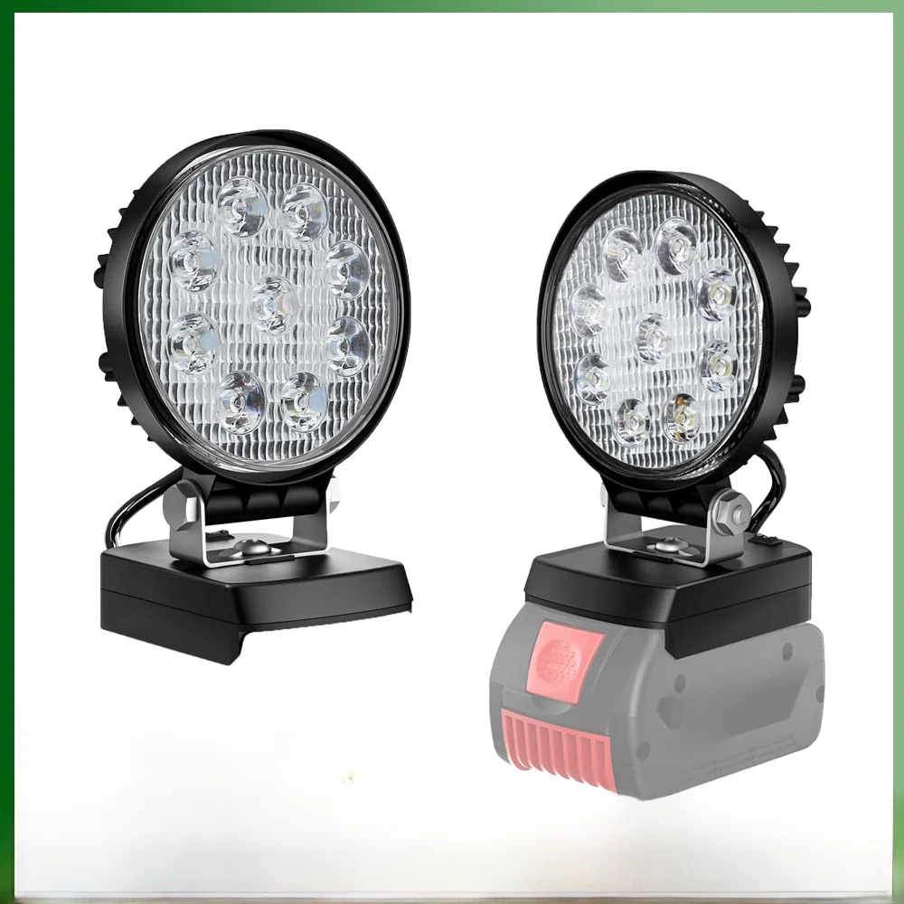 Turpow 27W LED Arbeitslicht Comblity für Bosch BAT618 Li-Ion Akku 18V LED Taschenlampe Batterien Werkzeug Lampe Flutlichter